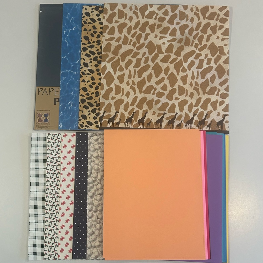 Scrapbooking:  62 pieces of paper - 12x12 and 8 1/2x11